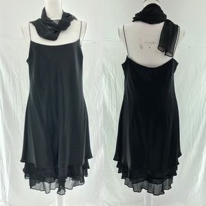 Jones New York 100% silk slip bias-cut dress